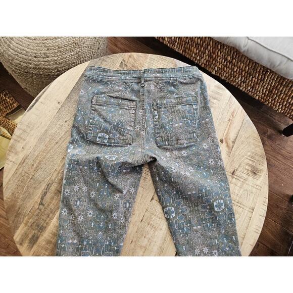 ANTHROPOLOGIE Pilcro & Letterpress Skinny Denim Jeans Paisley Size 27 Boho - Picture 6 of 10